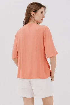 Blusa encaje volantes