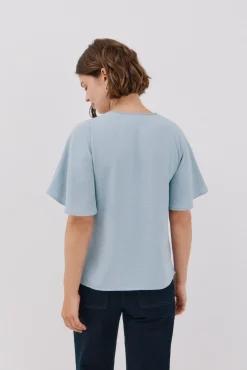 Blusa encaje volantes