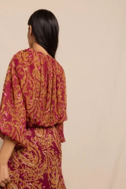 Blusa estampada fluida