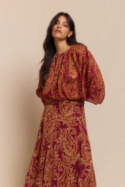 Blusa estampada fluida