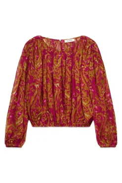 Blusa estampada fluida