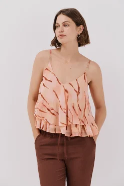 Blusa estampada fluida