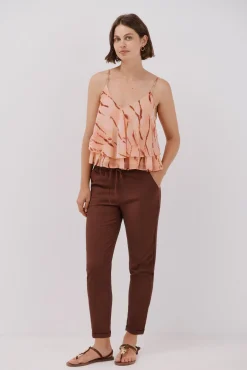 Blusa estampada fluida