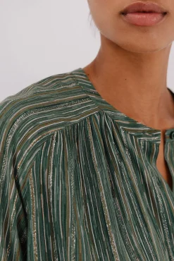 Blusa estampada lurex