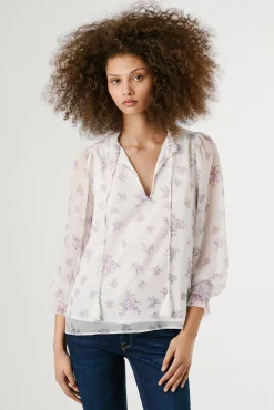 Blusa floral de manga larga