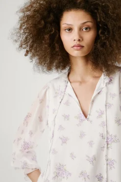 Blusa floral de manga larga