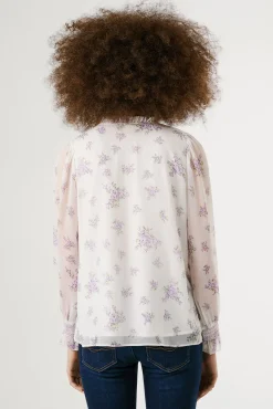 Blusa floral de manga larga