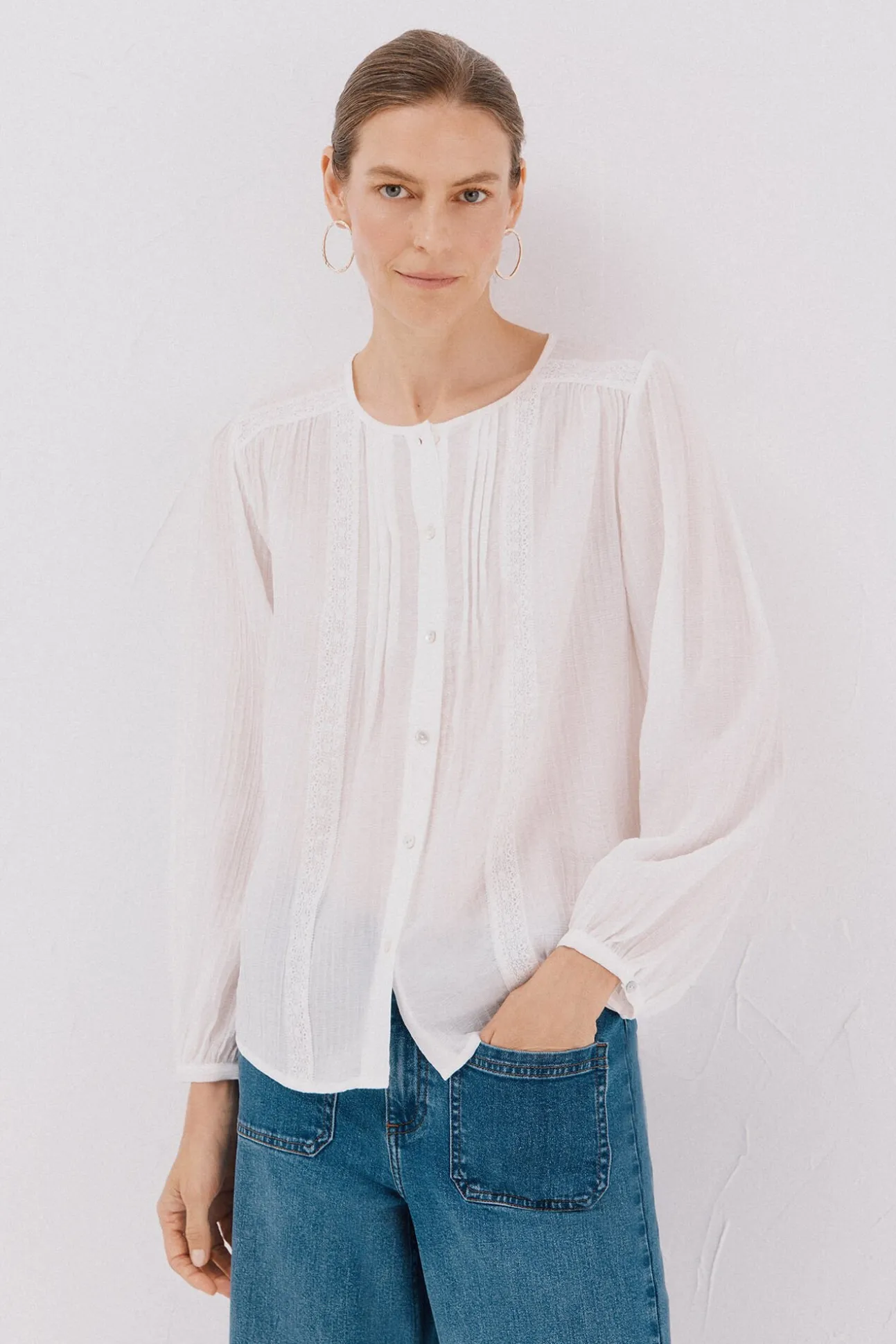 Blusa fornitura encaje