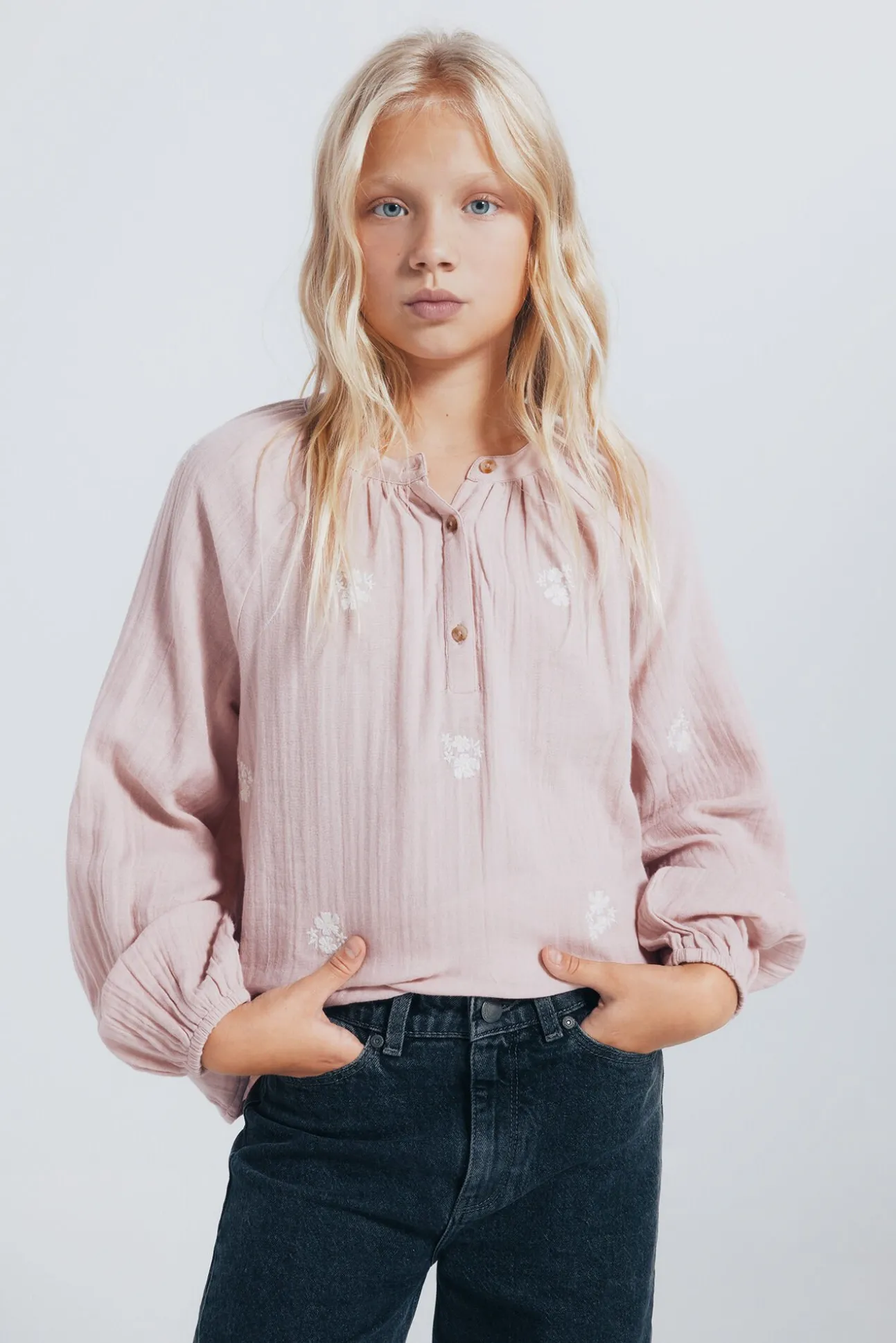 Blusa manga larga niña