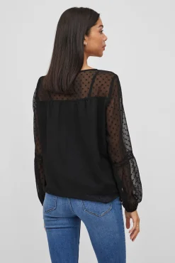 Blusa manga larga plumeti