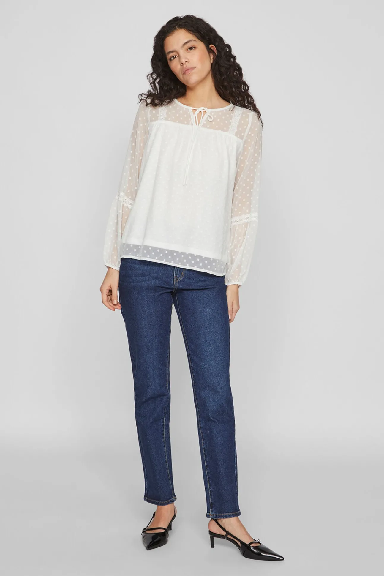 Blusa manga larga plumeti