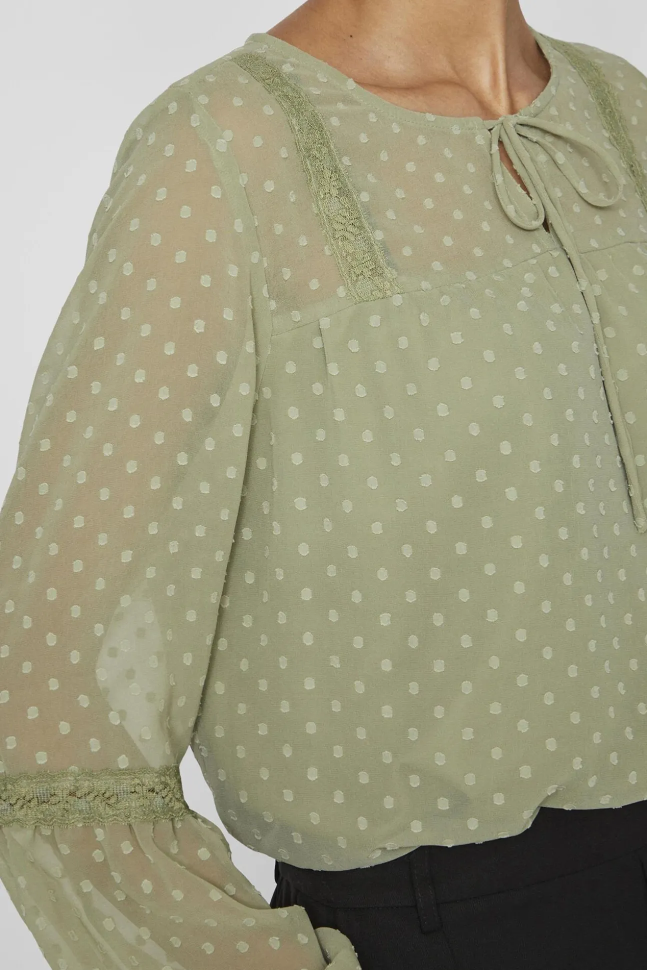 Blusa manga larga plumeti