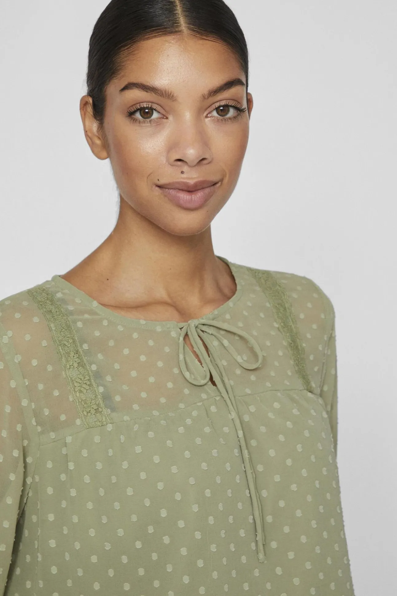 Blusa manga larga plumeti