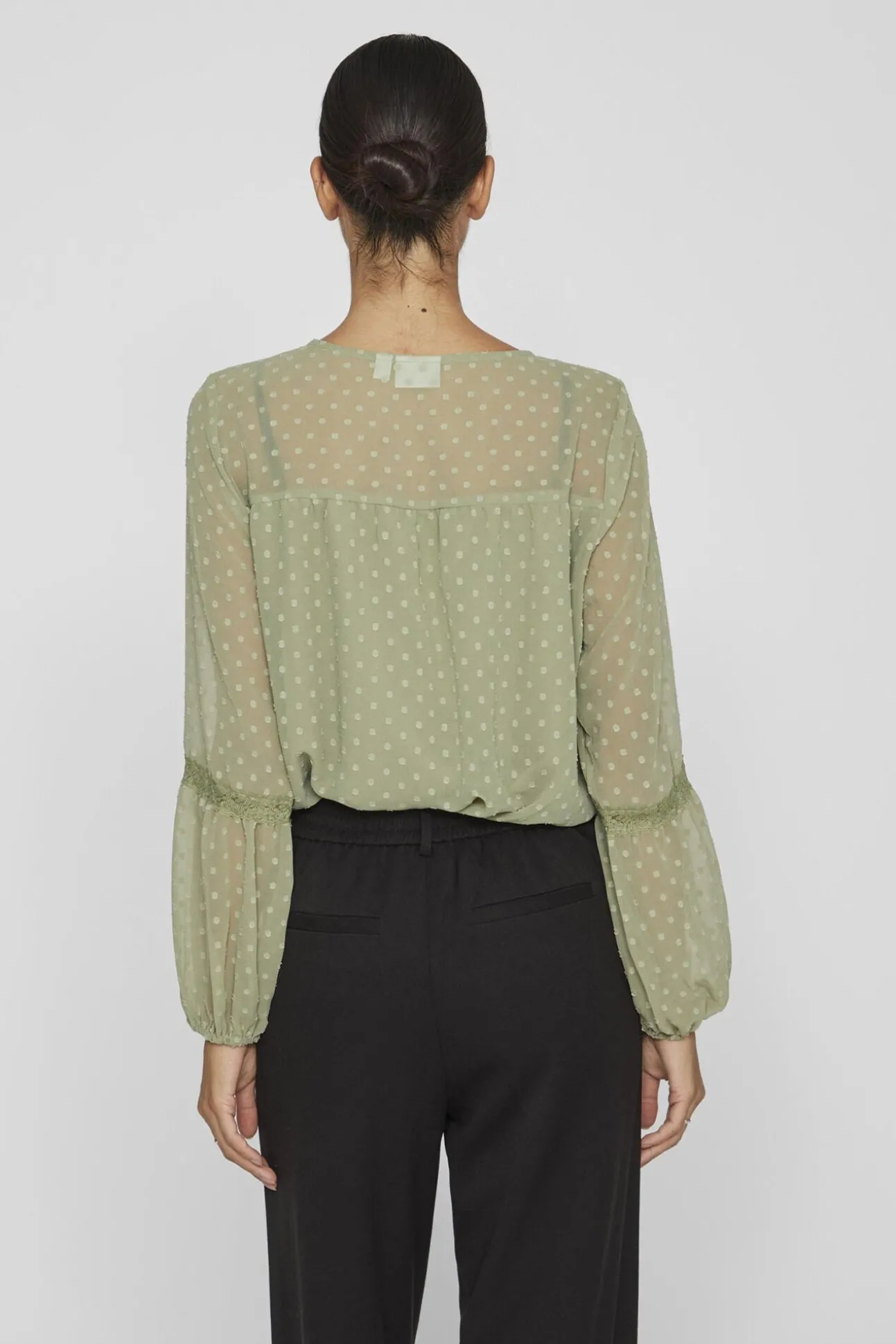 Blusa manga larga plumeti