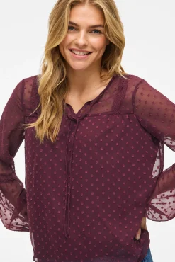 Blusa manga larga plumeti