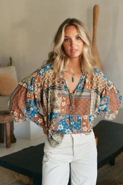 Blusa marfa estampado Izabelle