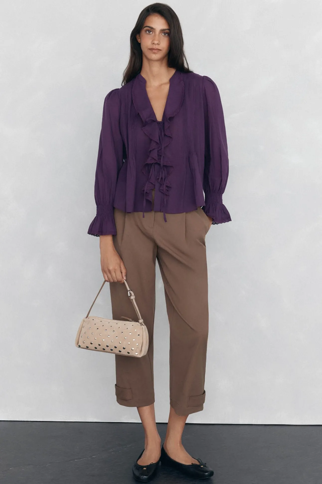 Blusa romántica volante