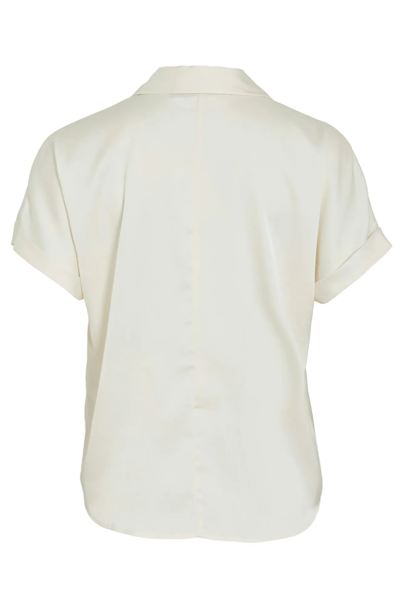 Blusa satinada de manga corta