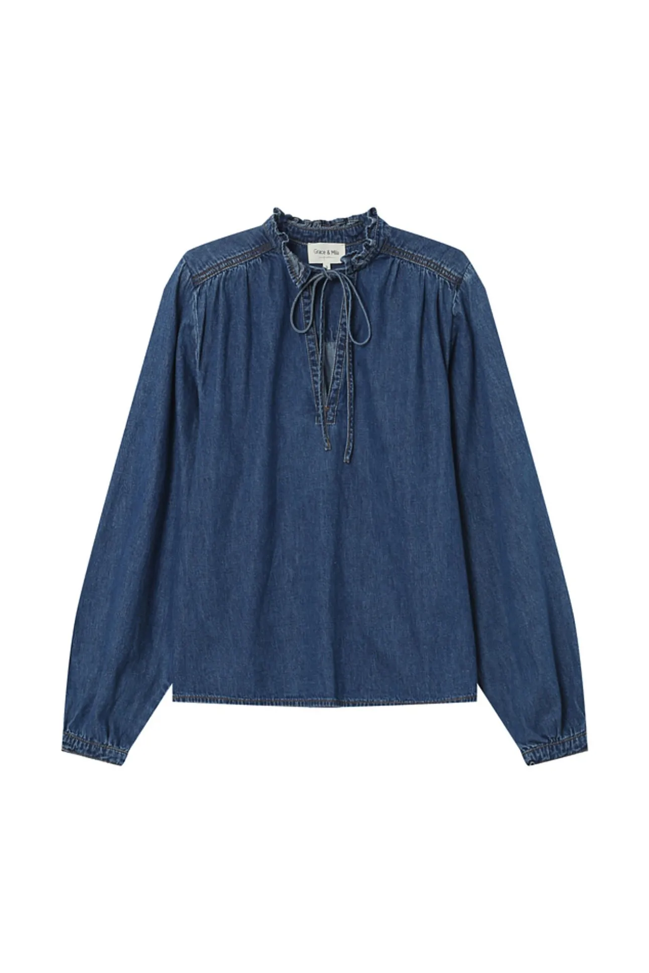 Blusa vaquera de manga larga