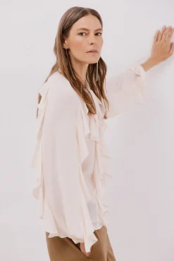 Blusa volante delantero