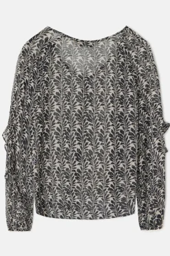 Blusa volantes estampado