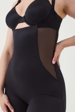 Body pantalón por debajo del pecho tul y satén Shaping satin