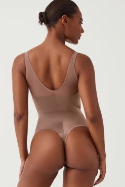 Body tanga de compresión tul y satén Shaping satin