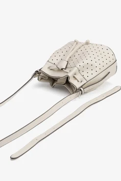 Bolso bucket efecto piel perforada