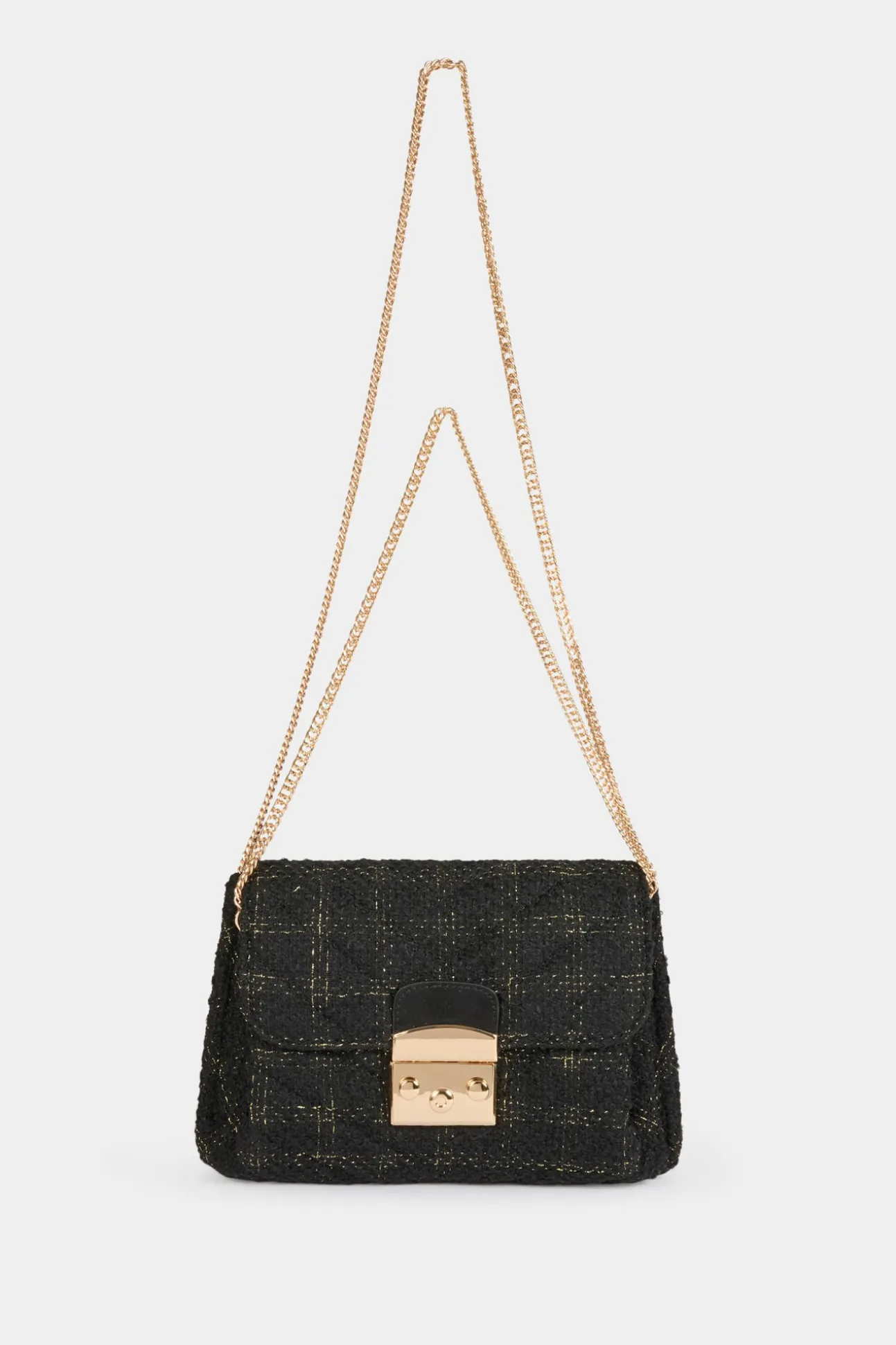 Bolso cartera de mano tweed