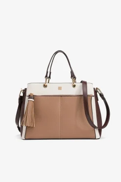 Bolso City Efecto Piel Tricolor