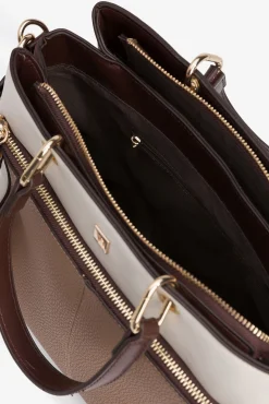 Bolso City Efecto Piel Tricolor