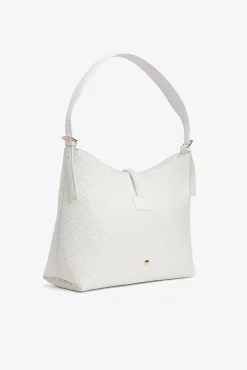 Bolso de hombro con textura de trama