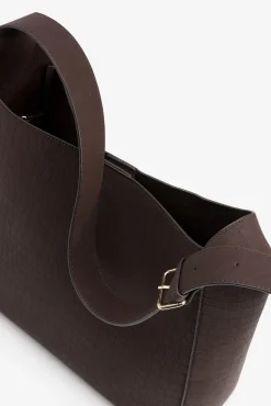 Bolso de Hombro Efecto Cocodrilo