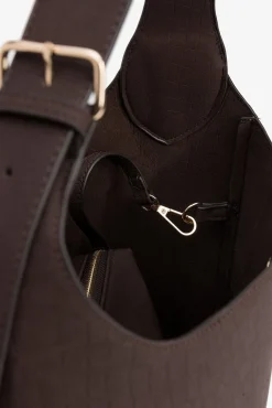 Bolso de Hombro Efecto Cocodrilo