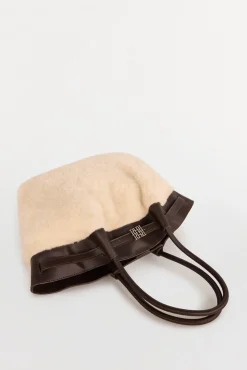 Bolso shopper combinado borreguito