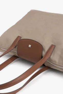 Bolso Shopper de Nailon Combinado