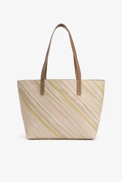 Bolso shopper efecto piel estampado