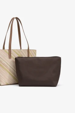 Bolso shopper efecto piel estampado