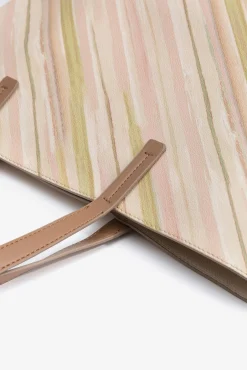 Bolso shopper efecto piel estampado