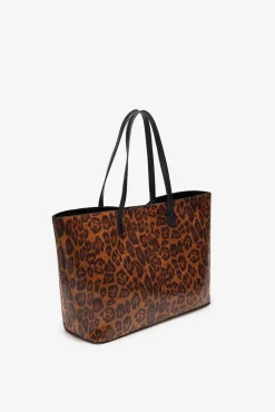Bolso shopper estampado leopardo