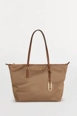 Bolso shopper nylon con cremallera
