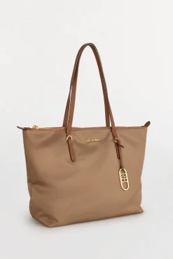 Bolso shopper nylon con cremallera
