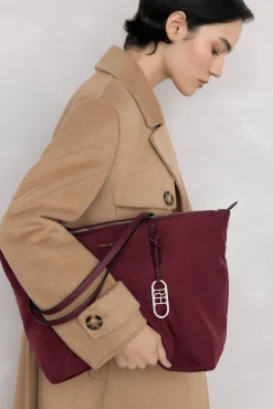 Bolso shopper nylon con cremallera