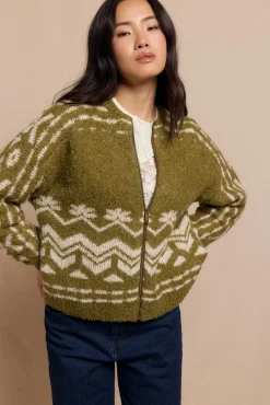 Bomber punto jacquard