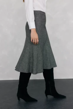 Bota tacón kitten serraje