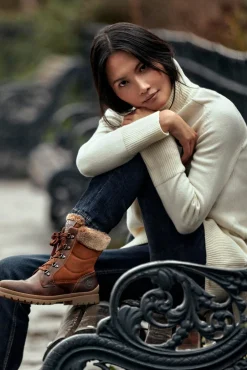 Botas de piel con forro interior de pelo caliente