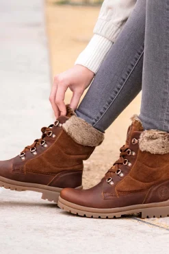 Botas de piel con forro interior de pelo caliente