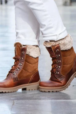 Botas de piel con forro interior de pelo caliente