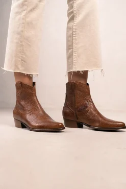 Botines cowboy de piel Calíope Vintage