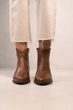 Botines cowboy de piel Calíope Vintage